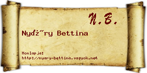 Nyáry Bettina névjegykártya