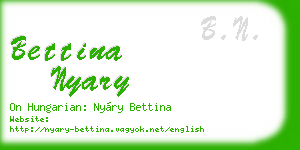 bettina nyary business card